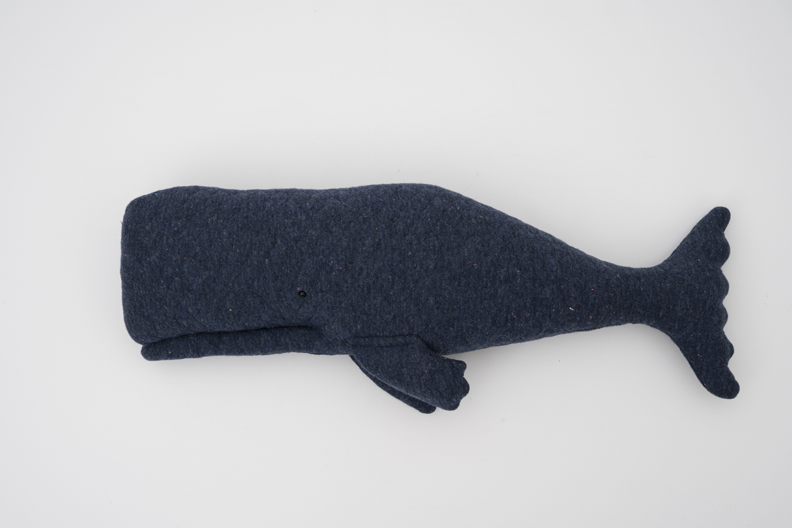 Plüschtier Kuscheltier Stoff Tier Pottwal grau Zahnwal 25 cm 